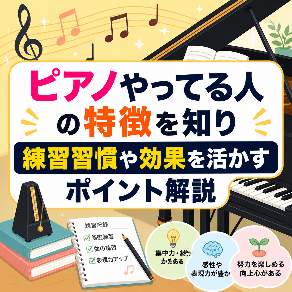 ピアノやってる人の特徴を知り練習習慣や効果を活かすポイント解説