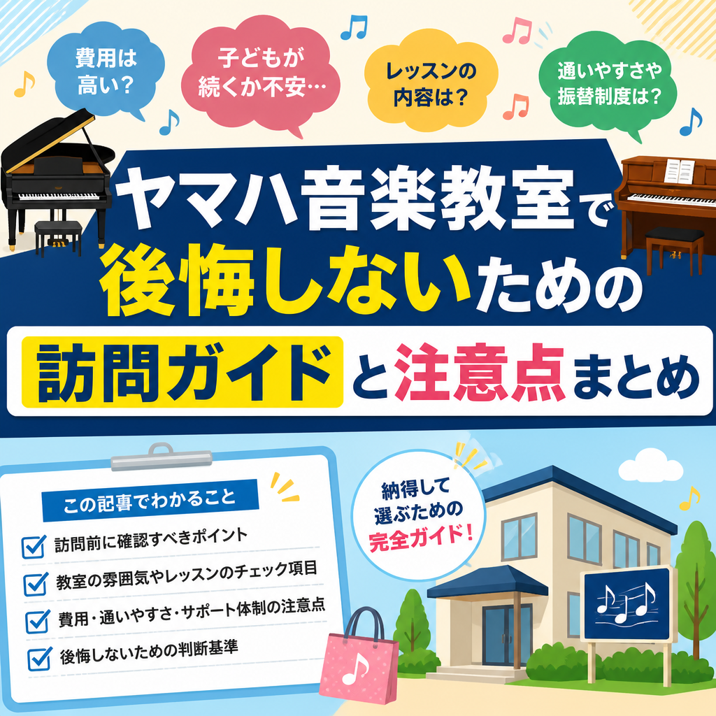 ヤマハ音楽教室で後悔しないための訪問ガイドと注意点まとめ