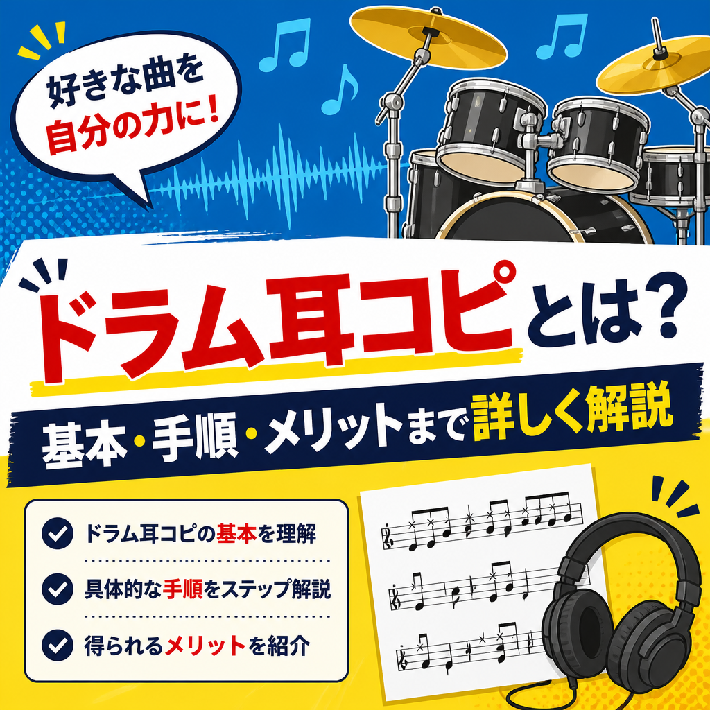 ドラム耳コピとは？基本・手順・メリットまで詳しく解説