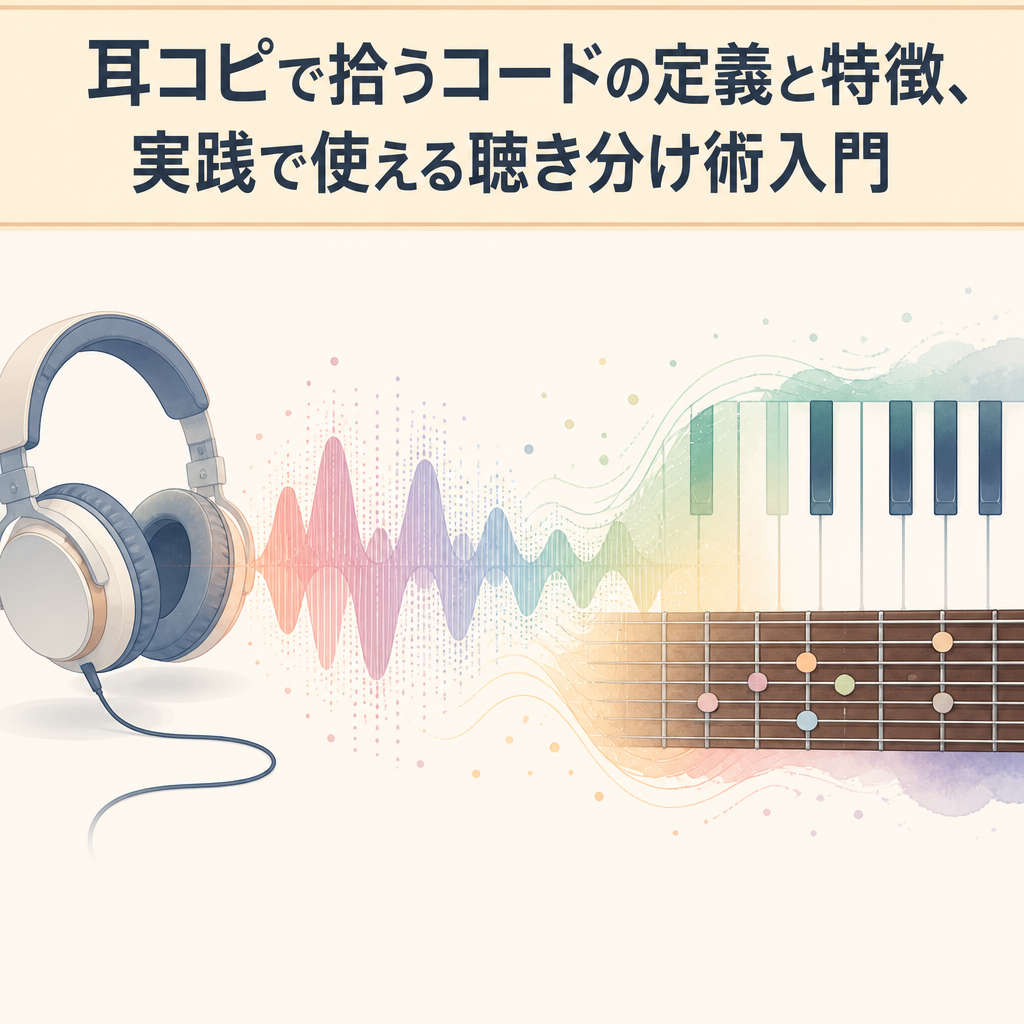 耳コピで拾うコードの定義と特徴、実践で使える聴き分け術入門