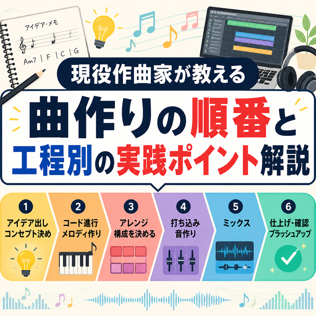 現役作曲家が教える曲作りの順番と工程別の実践ポイント解説